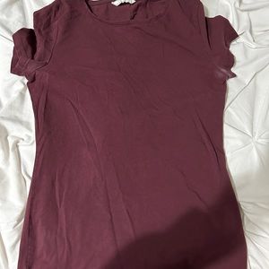 Plain burgundy tee